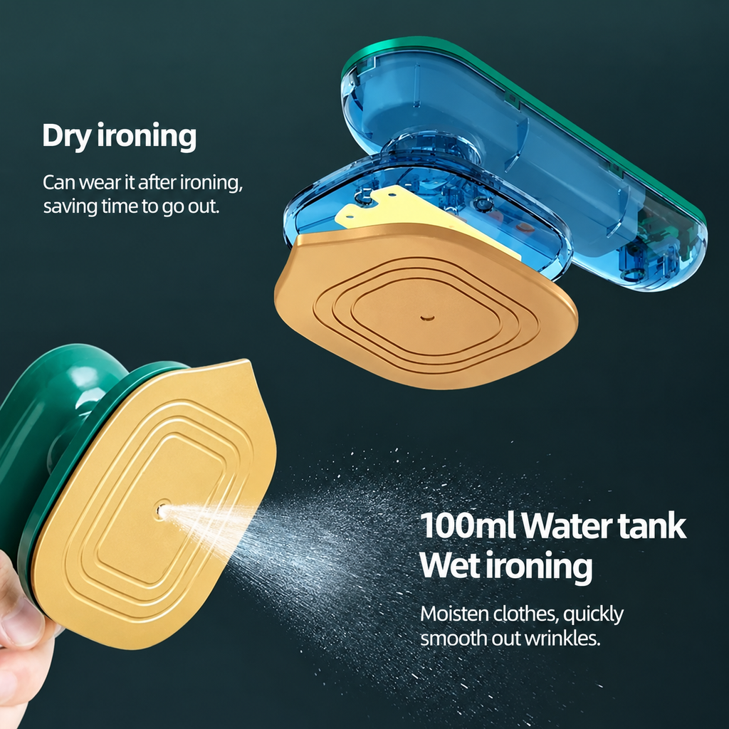 Iron-Travel Steamer Iron for Clothes , Portable Handheld Iron